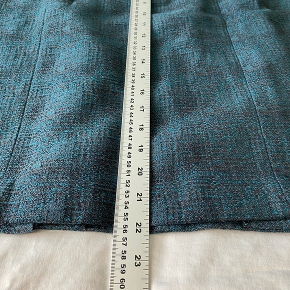 Ann Taylor Women's Teal/Black Mini Pencil Skirt Size 10 Straight Short Lined - Picture 12 of 14